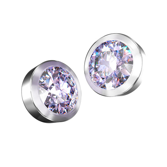 Shiny Circle Silver Lavendel