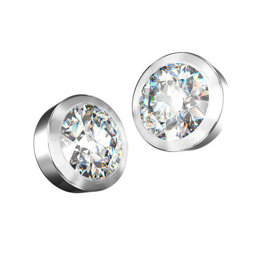 Shiny Circle Silver White