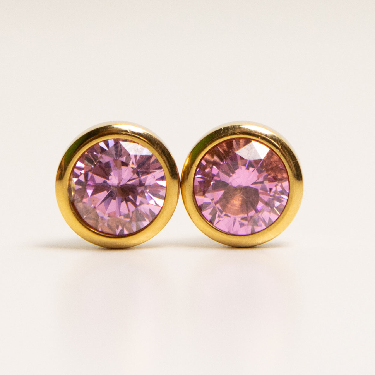 Shiny Circle Gold Pink