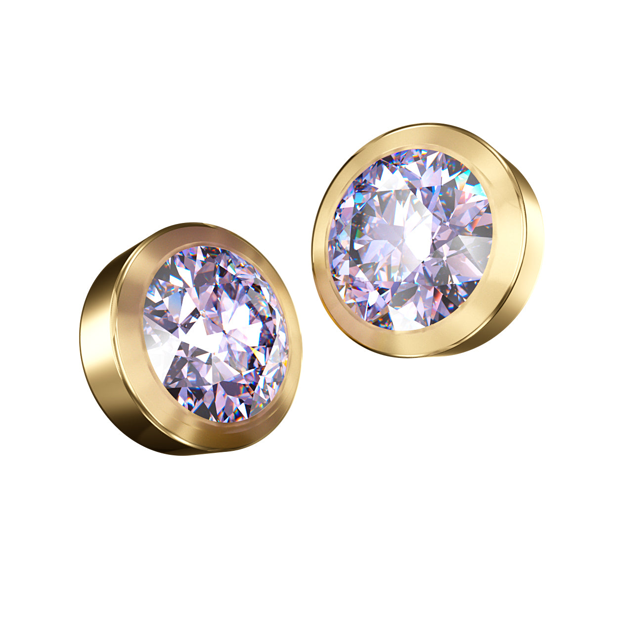 Shiny Circle Gold Lavendel