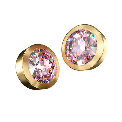 Shiny Circle Gold Pink