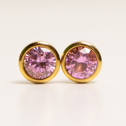Shiny Circle Gold Pink