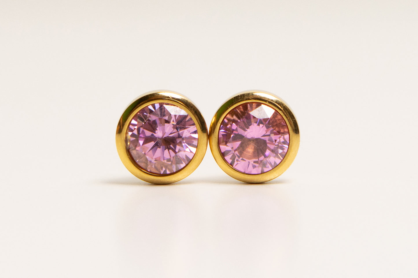 Shiny Circle Gold Pink